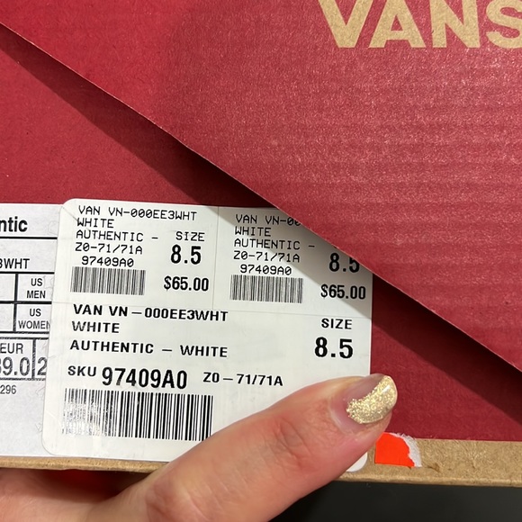 🇯🇵 WOMENS VANS AUTHENTIC CANVAS SHOES WHITE - Picture 5 of 5